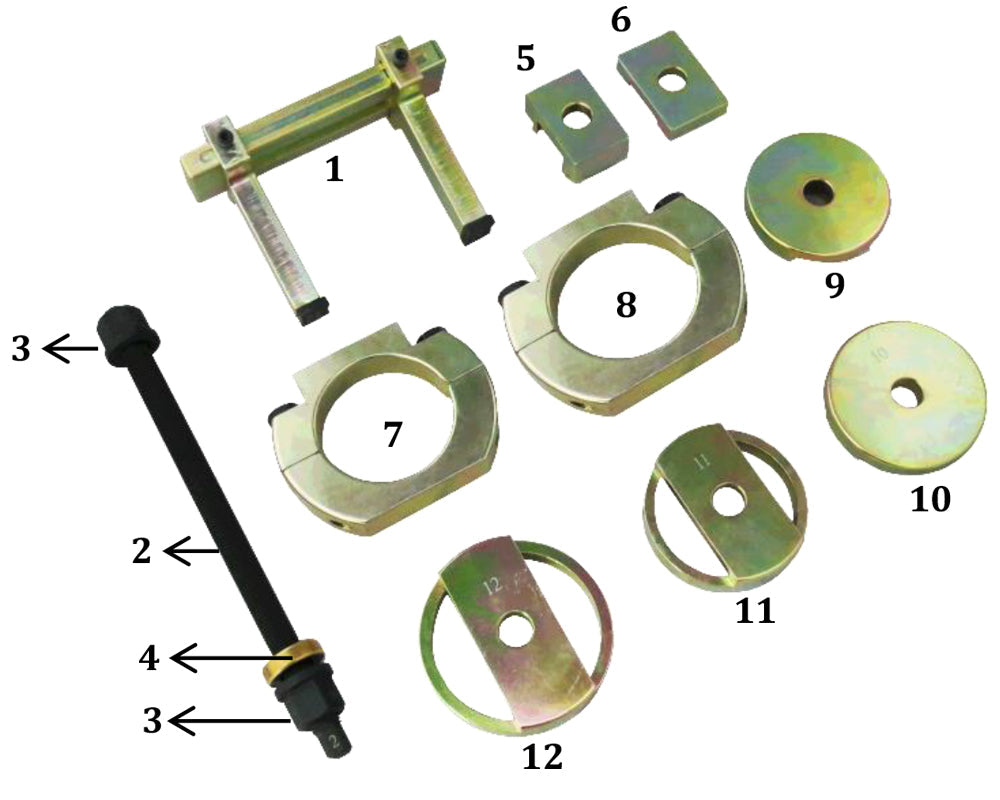 BMW (E87/E90) Rear Suspension Bushing Extractor/Installer Kit