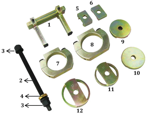 BMW (E87/E90) Rear Suspension Bushing Extractor/Installer Kit